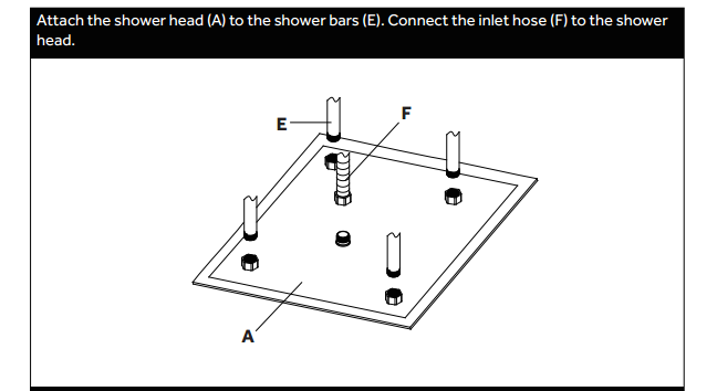 Asti Multi Function Shower Set with Rainfall Shower Head, Body Massage Jets & Hand Shower