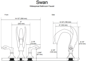Swan Faucet Deck Mount Oil Rubbed Bronze Finish