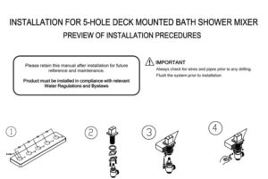  5-Hole Deck Mounted Bathtub faucet
