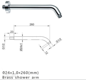 Shower Arm Dimensions