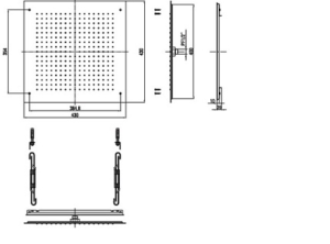 Square Ceiling Mount Shower Head