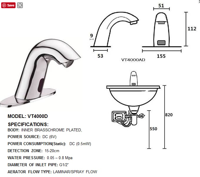 Conto Automatic Hands Free Faucet