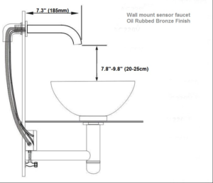 Wall Mount Intelligent Sensor Washroom Faucet All In One