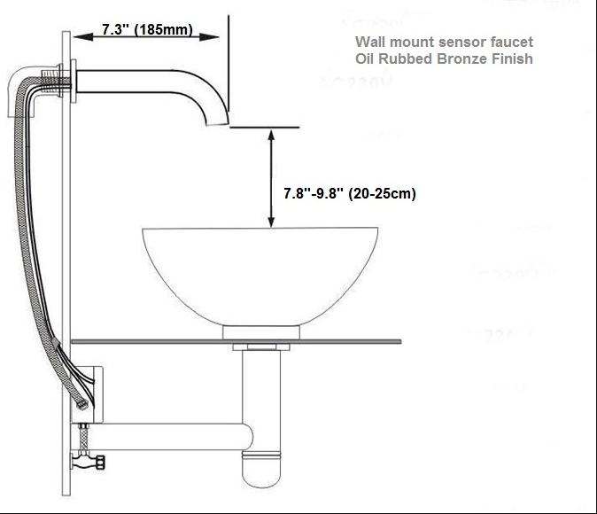 Annapolis Wall Mount Sensor Faucets Oil Rubbed Bronze Finish