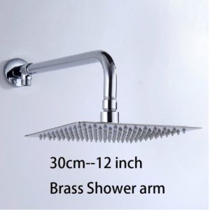 Fontana Thermostatic Shower System Chrome With Rain Shower Head and 4 Jets