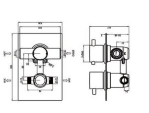 Fontana Flavia Brushed Nickel Color Changing LED Rainfall Shower Set