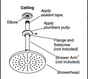Verona Round Bathroom Shower Set with Rainfall Shower Head & Hand Shower
