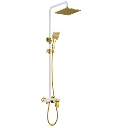 Saint-Denis Solid Brass Luxurious Exposed Gold Bathroom Shower Set