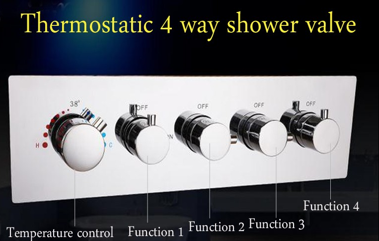 FontanaShowers Thermostatic Copper Recessed Shower System