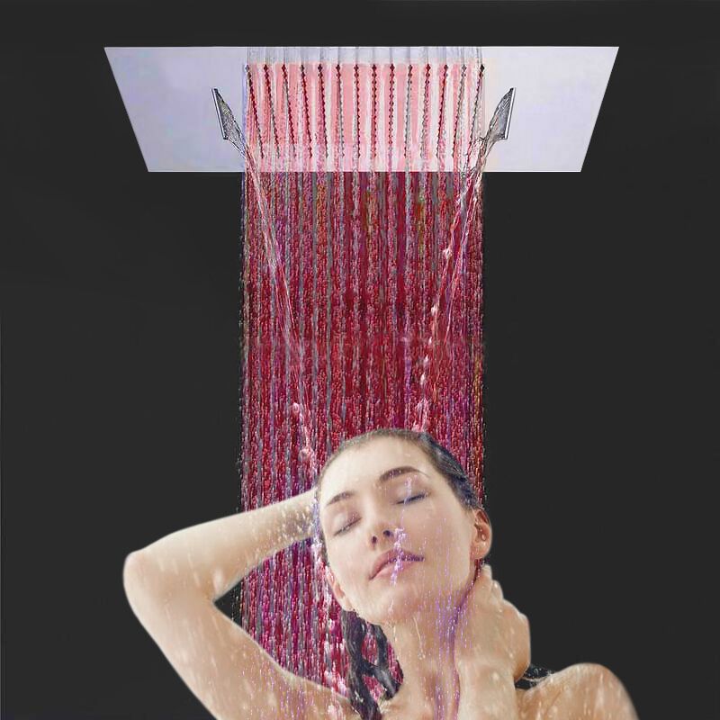 Reno 20″ Recessed Stainless Steel Color Changing LED Rain Shower Head