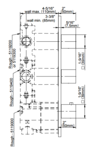  3 Dials 2 Ways Square Mixer Chrome Finish Brass Shower Valve Panel With Diverter Ceramic Plate Spool