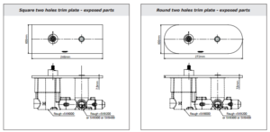 Contemporary Design In-Wall Shower Valve Mixer 2-way Outlet Concealed