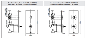 Fontana Solid Brass 3-Handles 2-way Bathroom Shower Valve