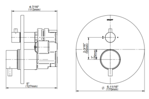 Prima Shower Valve Mixer 2-Way Concealed Wall Mounted