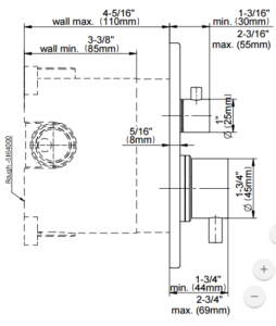 Prima Shower Valve Mixer 2-Way Concealed Wall Mounted