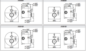 Prima Shower Valve Mixer 2-Way Concealed Wall Mounted