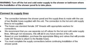 Fontana Shower panel BSFSLN-S925