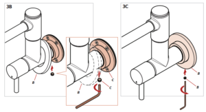 Puriscal Double Joint Wall Mounted Stainless Steel Kitchen Sink Faucet