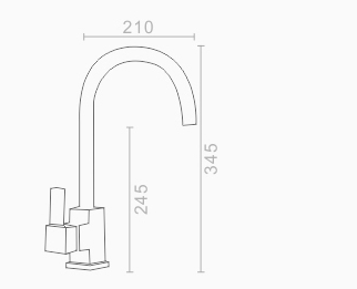 Salamis Aluminium Kitchen Sink faucet with MixerTap