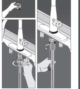 Turrubares Deck Mounted Kitchen Sink Faucet with Pull Down Sprayer