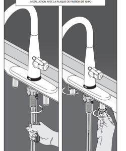 Turrubares Deck Mounted Kitchen Sink Faucet with Pull Down Sprayer