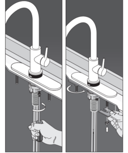 Turrubares Deck Mounted Kitchen Sink Faucet with Pull Down Sprayer