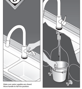 Turrubares Deck Mounted Kitchen Sink Faucet with Pull Down Sprayer