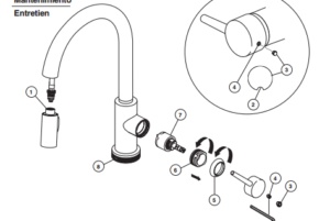 Turrubares Deck Mounted Kitchen Sink Faucet with Pull Down Sprayer