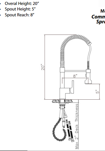 Vienna Single Handle Pull Down Kitchen Faucet with 360 Degree Rotation