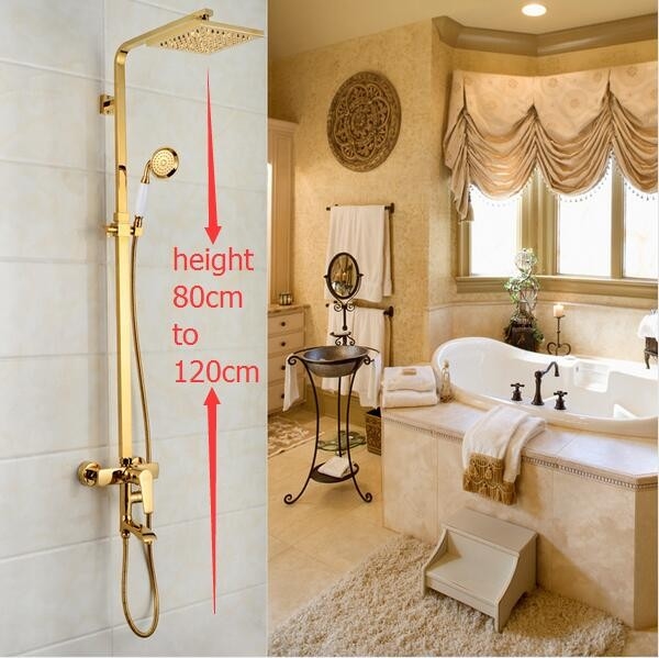 Arsizio Classic Luxury Gold Brass Bathroom Shower Set