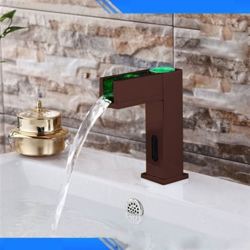 Fontana Oil Rubbed Bronze Hand Free Automatic Sensor LED Basin Faucet