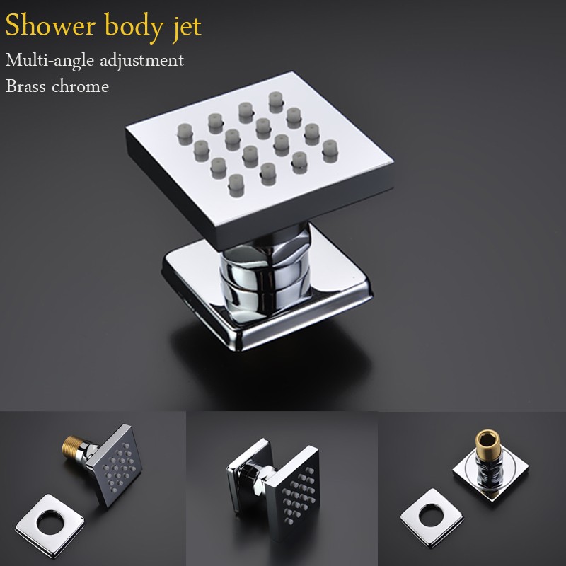 Roman Chrome Plated Multi-Color LED Rainfall Shower Set