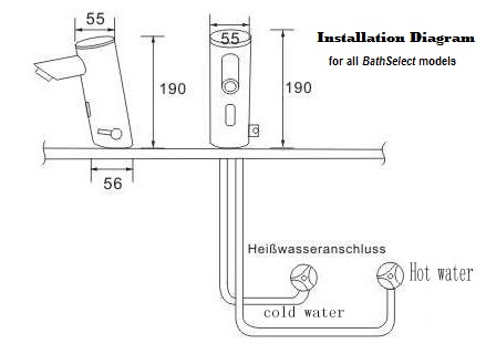 Cold & Hot Oil Rubbed Bronze Touchless Bathroom Faucet
