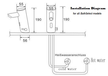 Platinum Thermostatic Sensor Tap B505 Solid Brass Construction – (Available in ORB)