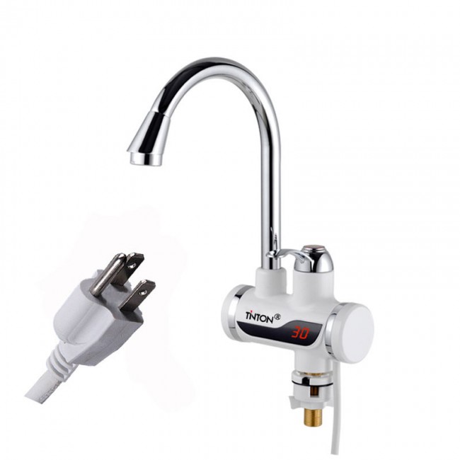 Genoa Tankless Water Heater Kitchen Sink Faucet with LED Display