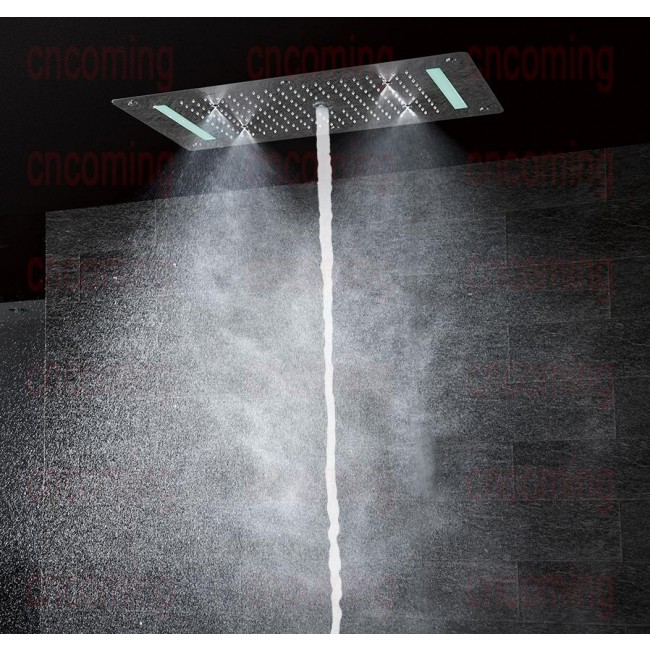 Super Luxury 5 Function Recessed Ceiling Mount LED Large Shower Set