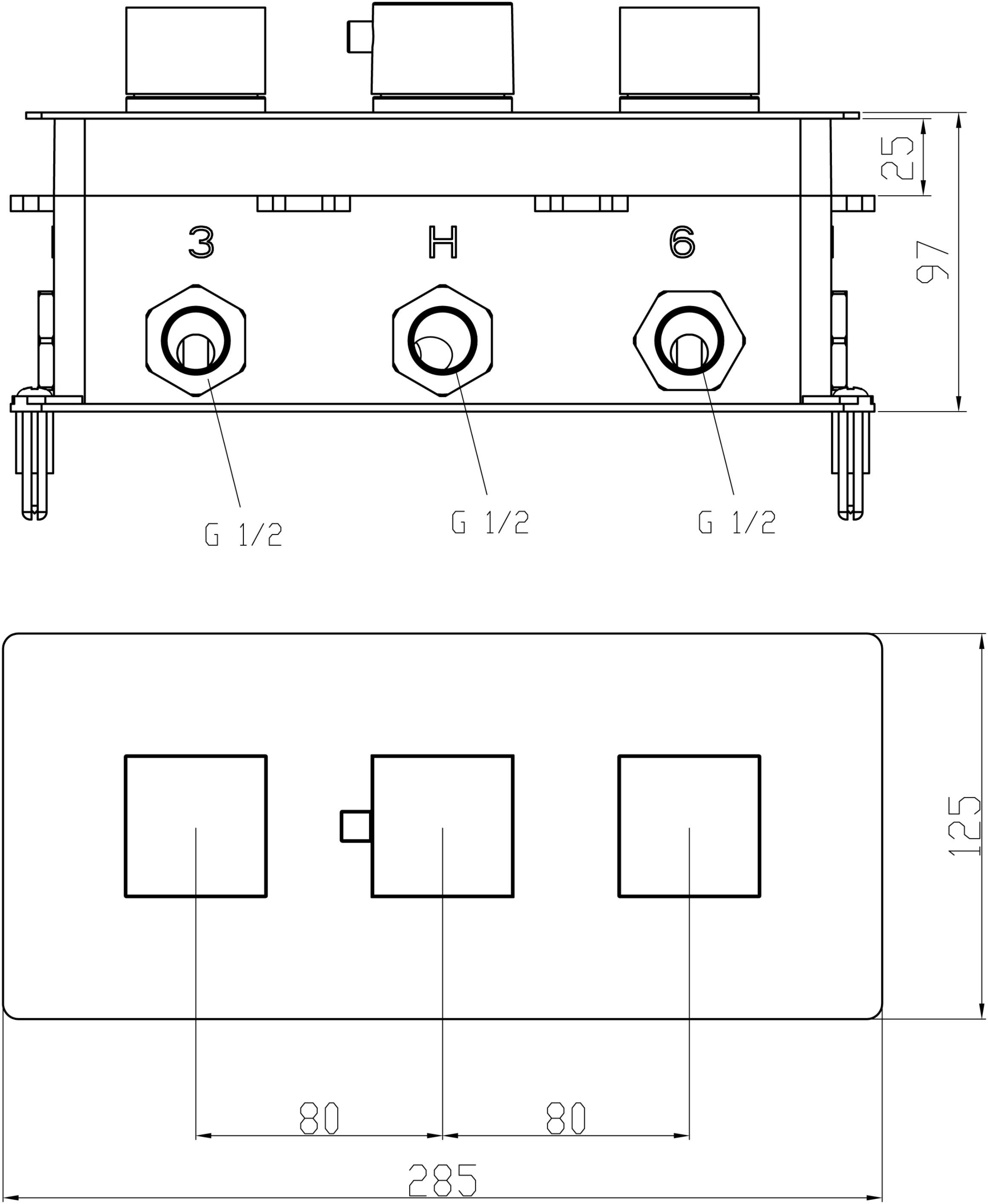 Super Luxury 5 Function Recessed Ceiling Mount LED Large Shower Set