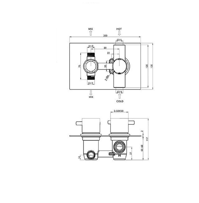 Valencia Thermostatic LED Shower System with Hand Held Shower