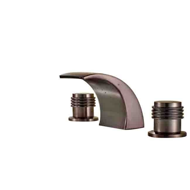 Juno Osasco LED Dual Handle Oil Rubbed Bronze waterfall Sink Faucet Mixer Tap