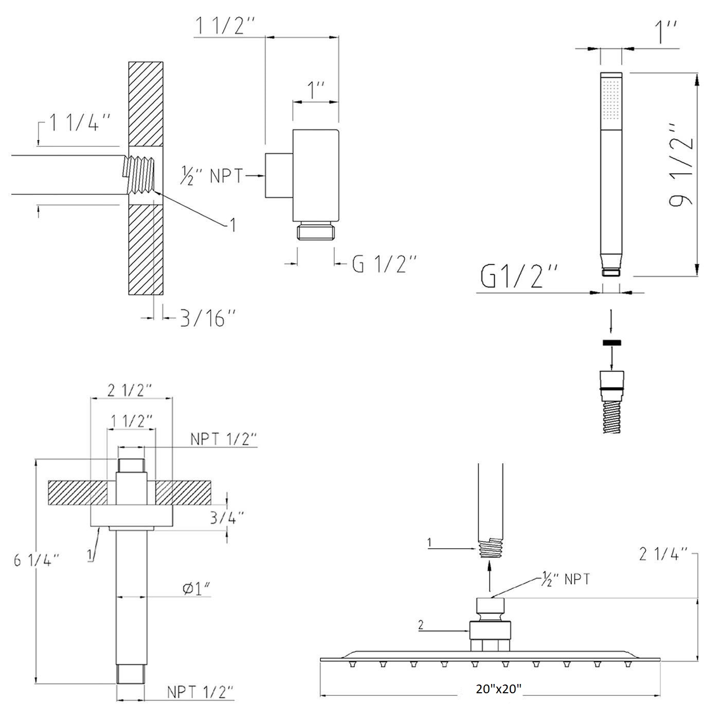 Soma ORB Thermostatic Shower Set