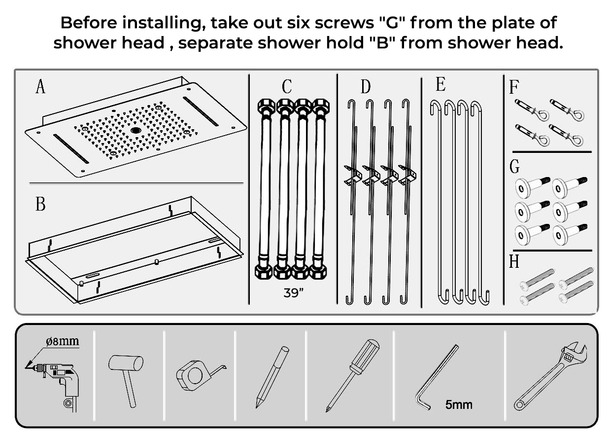 Reno Brass Multi-Function Shower System