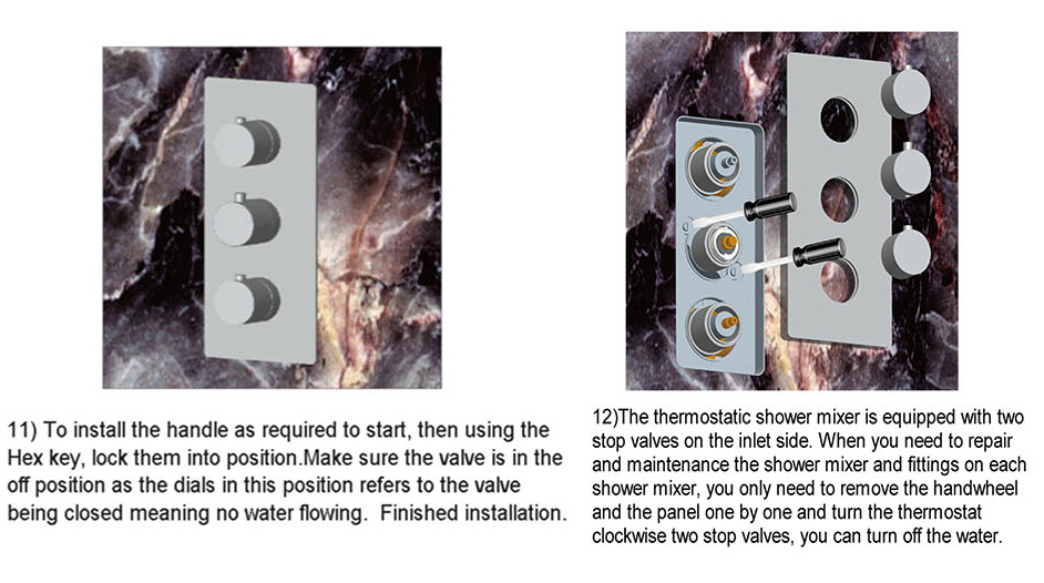 Reno Brass Multi-Function Shower System