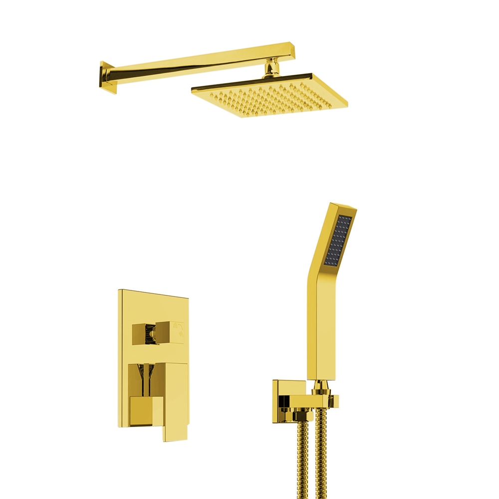 Fontana Balsamo Gold In-Wall Mixer Bathroom Shower Set