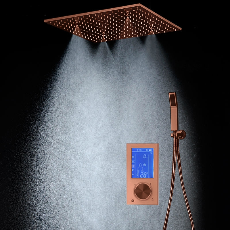 Fontana Light Oil Rubbed Bronze 3-Way Digital Shower 20″ LED Rainfall and Mist