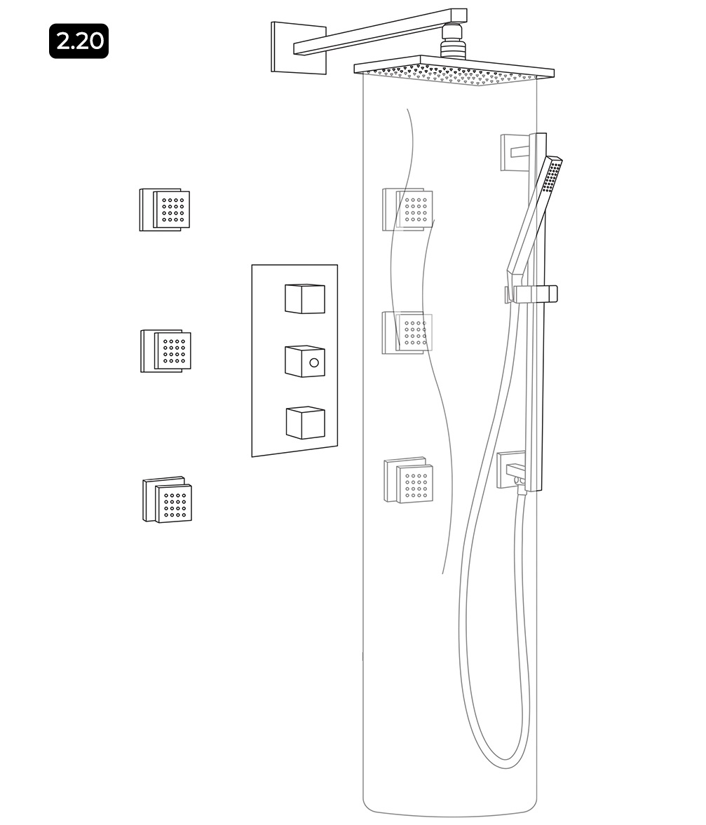 Fontana Sierra Light Oil Rubbed Bronze LED Shower System