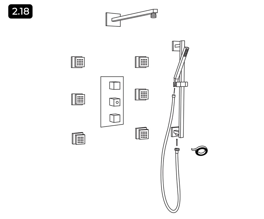 Fontana Sierra Light Oil Rubbed Bronze LED Shower System