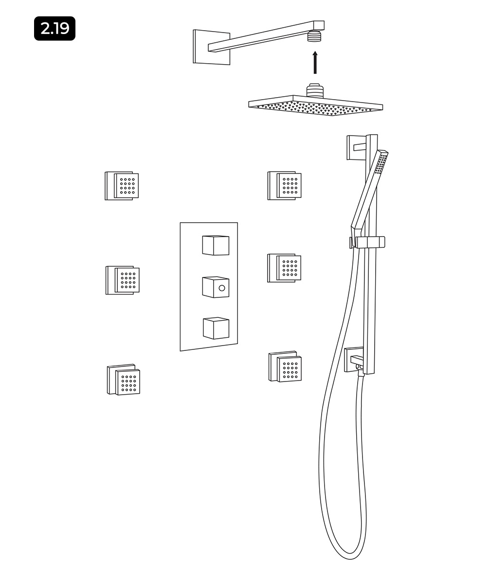 Fontana Sierra Light Oil Rubbed Bronze LED Shower System