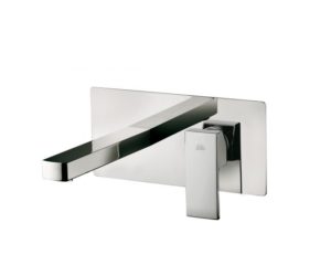 Chrome Finish Single lever Wall Mounted Bathroom Sink Faucet