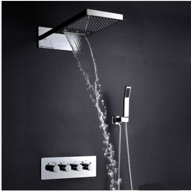  25″ Wall Mounted Mult-Functional LED Shower Head
