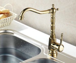 Luxury Gold Chrome Finish Kitchen Sink Faucet